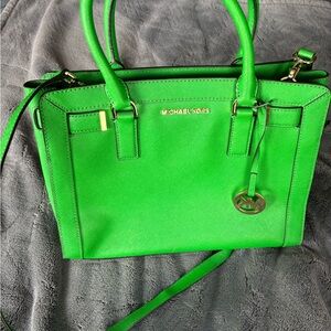Michael Kors Vibrant Green Satchel